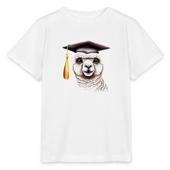 Baccalauréat Diplôme Études supérieures Alpaga - T-shirt bio MINI CREATOR Stanley/Stella Enfant - blanc - Devant - Maike (125cm)