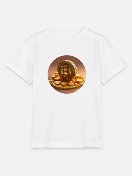 Bitcoin Reichtum - Stanley/Stella Kinder T-Shirt MINI CREATOR  - Weiß