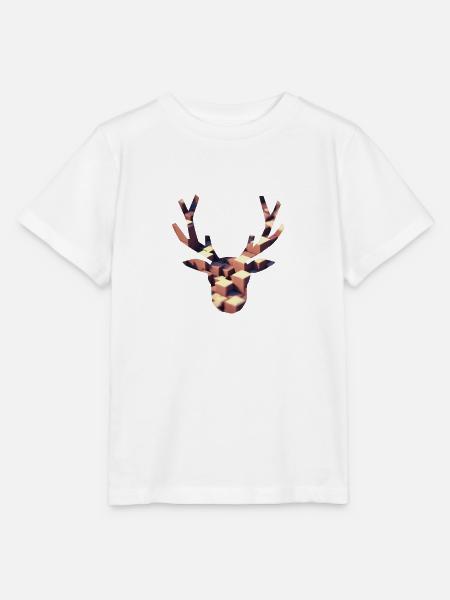Geometrischer Hirsch - Stanley/Stella Kinder T-Shirt MINI CREATOR - Weiß
