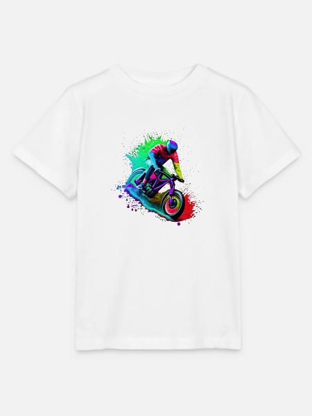 Fahrrad Radfahrer Fahrradfahrer Radeln Radfahren - Stanley/Stella Kinder T-Shirt MINI CREATOR - Weiß