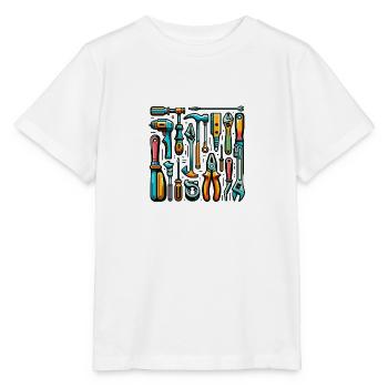 Sammlung verschiedener Werkzeuge - Stanley/Stella Kinder T-Shirt MINI CREATOR  - Weiß - Vorne - Maike (125cm)