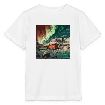 Lights at the North Pole - Stanley/Stella MINI CREATOR Kids’ T-Shirt - white - Front - Maike (125cm)
