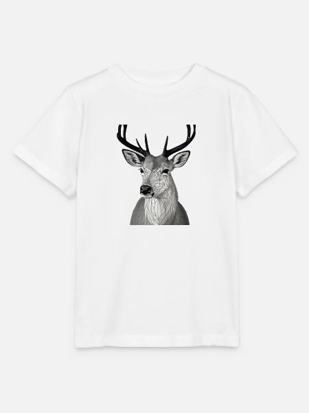 Modernes Reh - Stanley/Stella Kinder T-Shirt MINI CREATOR  - Weiß