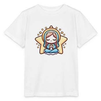 Friedliche Marien-Karikatur - Stanley/Stella Kinder T-Shirt MINI CREATOR  - Weiß - Vorne - Maike (125cm)
