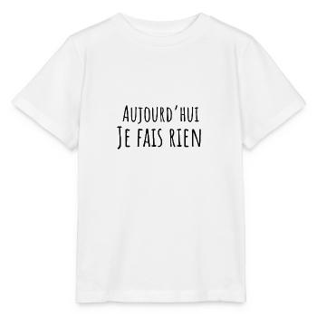 Heute mache ich nichts - lustige Geschenkidee - Stanley/Stella Kinder T-Shirt MINI CREATOR  - Weiß - Vorne - Maike (125cm)