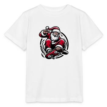 Le Père Noël patine. - T-shirt bio MINI CREATOR Stanley/Stella Enfant - blanc - Devant - Maike (125cm)