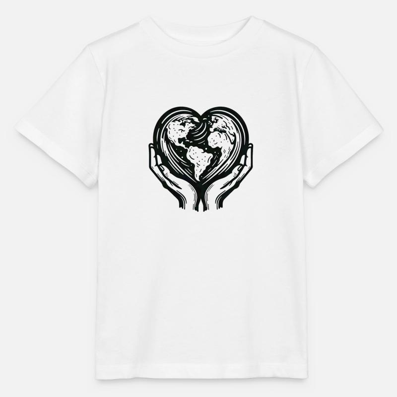 Welt mit Händen - Stanley/Stella Kinder T-Shirt MINI CREATOR  - Weiß