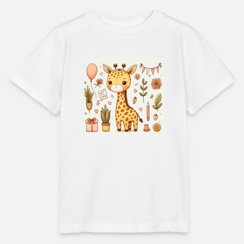 Giraffe Birthday - Stanley/Stella Kinder T-Shirt MINI CREATOR  - Weiß