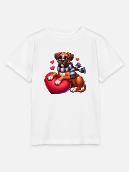 Boxerhund Liebe - Stanley/Stella Kinder T-Shirt MINI CREATOR - Weiß