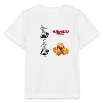 Humor aus der Bretagne: Karamell mit gesalzener Butter - Stanley/Stella Kinder T-Shirt MINI CREATOR  - Weiß - Vorne - Maike (125cm)