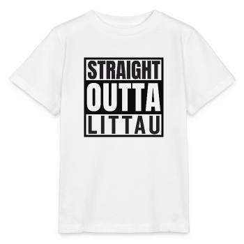Straight Outta Littau - Stanley/Stella Kinder T-Shirt MINI CREATOR  - Weiß - Vorne - Maike (125cm)