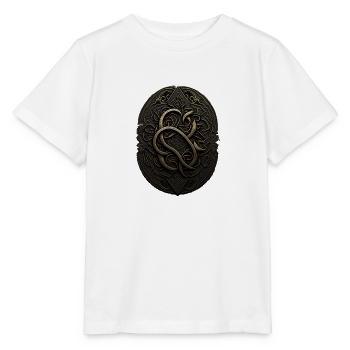 Mayan Black and Gold Monogram - Stanley/Stella MINI CREATOR Kids’ T-Shirt - white - Front - Maike (125cm)