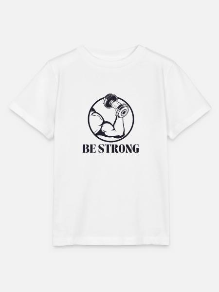 Be strong - Sei stark 💪 - Stanley/Stella Kinder T-Shirt MINI CREATOR  - Weiß