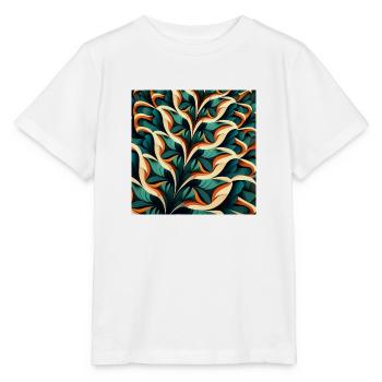 Abstraktes Laub - Stanley/Stella Kinder T-Shirt MINI CREATOR  - Weiß - Vorne - Maike (125cm)