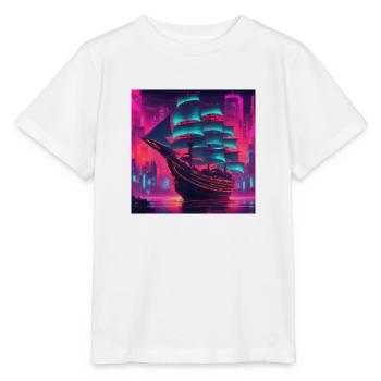 Segelschiff - Stanley/Stella Kinder T-Shirt MINI CREATOR  - Weiß - Vorne - Maike (125cm)