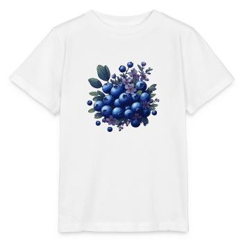 Bouquet de myrtilles - T-shirt bio MINI CREATOR Stanley/Stella Enfant - blanc - Devant - Maike (125cm)