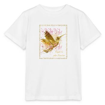 Oiseau. Respect. - T-shirt bio MINI CREATOR Stanley/Stella Enfant - blanc - Devant - Maike (125cm)
