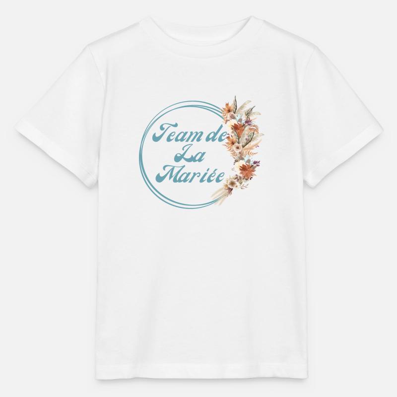team de La mariée fleur rustique -tshirt assorti - T-shirt bio MINI CREATOR Stanley/Stella Enfant - blanc