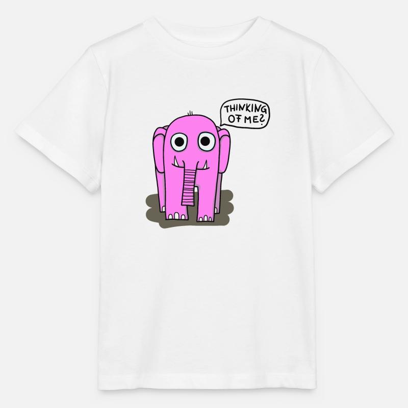 Pink Elephant - Stanley/Stella MINI CREATOR Kids’ T-Shirt - white