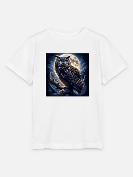 Eule - Stanley/Stella Kinder T-Shirt MINI CREATOR  - Weiß