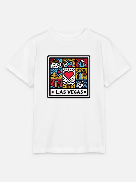 Las Vegas Pop Art - Stanley/Stella Kinder T-Shirt MINI CREATOR - Weiß