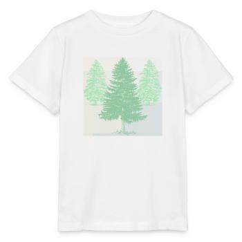 Pastel-colored pines. - Stanley/Stella MINI CREATOR Kids’ T-Shirt - white - Front - Maike (125cm)