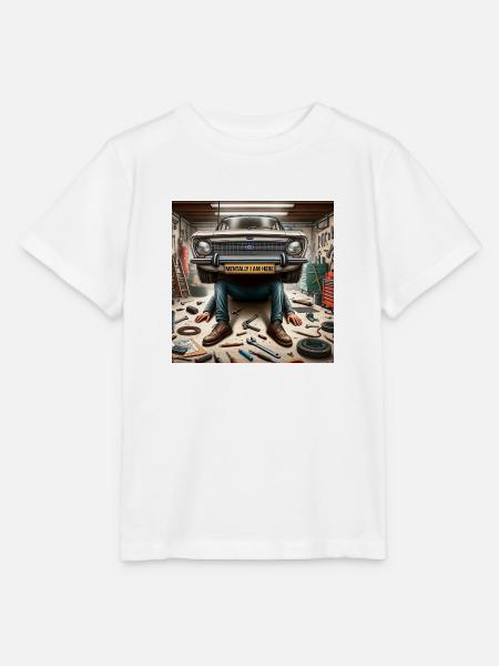 Autowerkstatt - mentally I am here - Stanley/Stella Kinder T-Shirt MINI CREATOR  - Weiß