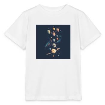 Space Planets - Stanley/Stella Kinder T-Shirt MINI CREATOR  - Weiß - Vorne - Maike (125cm)