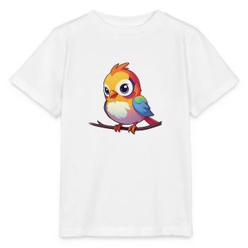 Moineau arc-en-ciel - T-shirt bio MINI CREATOR Stanley/Stella Enfant - blanc - Devant - Maike (125cm)