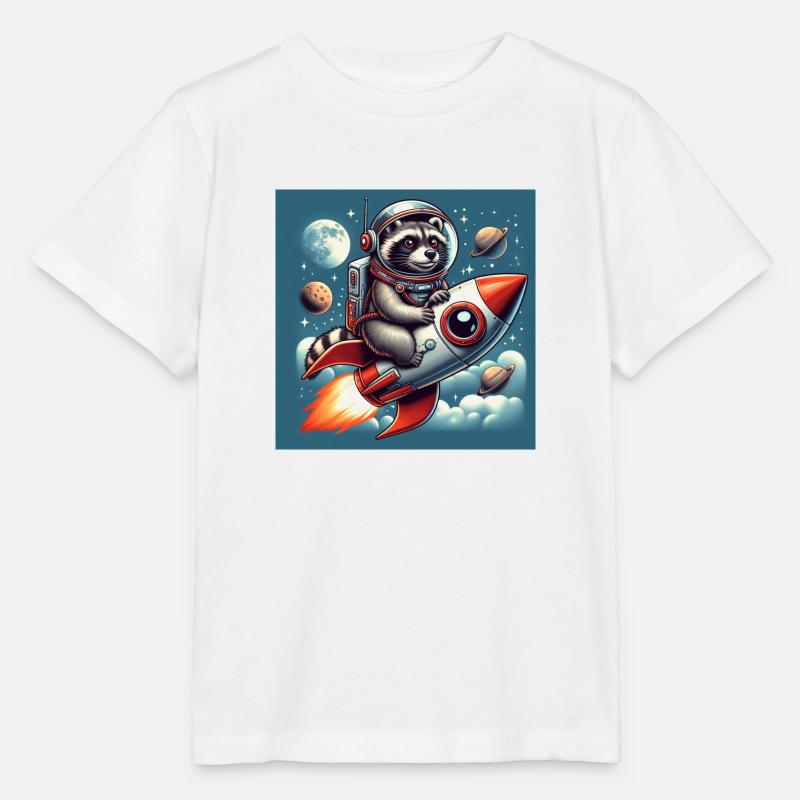 Rocket Raccoon - T-shirt bio MINI CREATOR Stanley/Stella Enfant - blanc