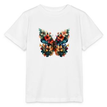 Butterfly Blooms - Stanley/Stella MINI CREATOR Kids’ T-Shirt - white - Front - Maike (125cm)