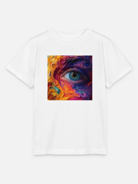 Farbenfrohes Auge - Stanley/Stella Kinder T-Shirt MINI CREATOR - Weiß