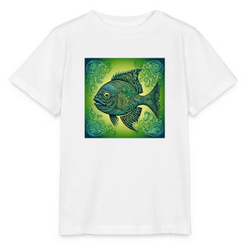 Fischer fisch Fisch - Stanley/Stella Kinder T-Shirt MINI CREATOR  - Weiß - Vorne - Maike (125cm)