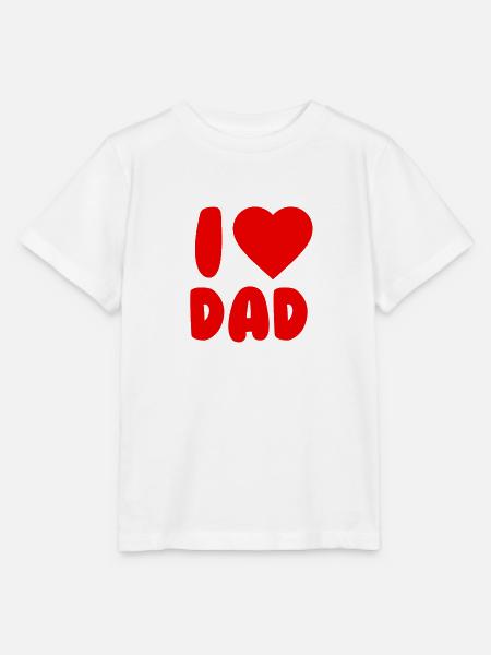 I love Dad - Stanley/Stella Kinder T-Shirt MINI CREATOR - Weiß