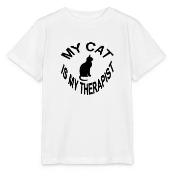 Chat - T-shirt bio MINI CREATOR Stanley/Stella Enfant - blanc - Devant - Maike (125cm)
