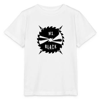 Ms. Black Saw Blade Logo - Stanley/Stella MINI CREATOR Kids’ T-Shirt - white - Front - Maike (125cm)