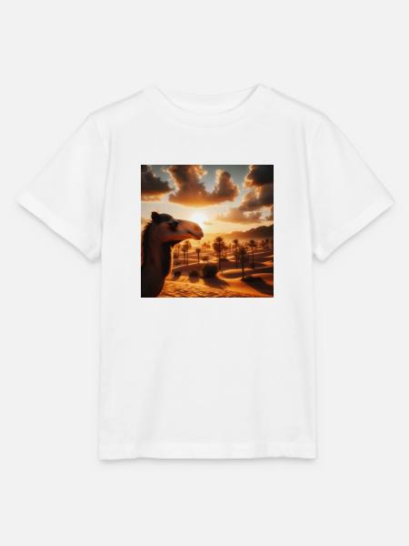 Kamel in der Wüste A2 - Stanley/Stella Kinder T-Shirt MINI CREATOR - Weiß