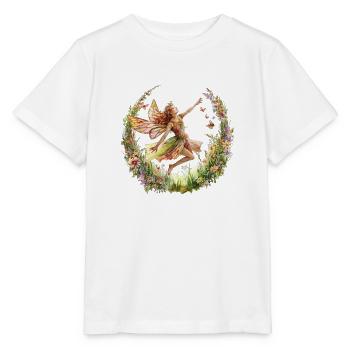 Fantasy Fairy Magic Fairytale Girl Nature Summer - Stanley/Stella MINI CREATOR Kids’ T-Shirt - white - Front - Maike (125cm)