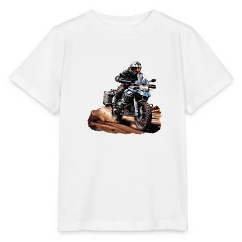 Motorrad GS im Gelände - Stanley/Stella Kinder T-Shirt MINI CREATOR  - Weiß - Vorne - Maike (125cm)