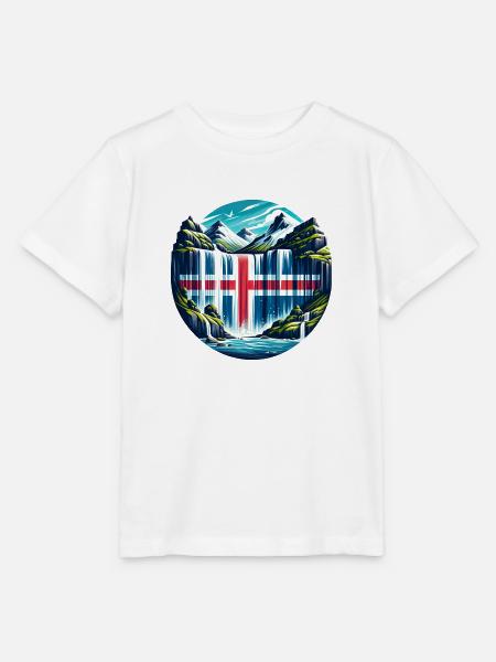 iceland Island 4 - Stanley/Stella Kinder T-Shirt MINI CREATOR  - Weiß