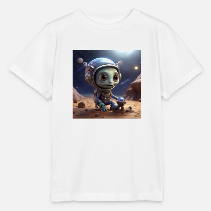 Funny Alien - T-shirt bio MINI CREATOR Stanley/Stella Enfant - blanc
