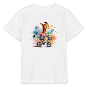 Fahrradtour - Stanley/Stella Kinder T-Shirt MINI CREATOR  - Weiß - Vorne - Maike (125cm)