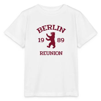 Berlin - 1989 - La Réunion - Berliner Bär - T-shirt bio MINI CREATOR Stanley/Stella Enfant - blanc - Devant - Maike (125cm)