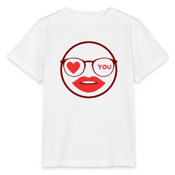 Femme amoureuse - T-shirt bio MINI CREATOR Stanley/Stella Enfant - blanc - Devant - Maike (125cm)