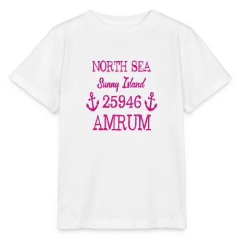 Amrum - 25946 - Nordsee Insel - Stanley/Stella Kinder T-Shirt MINI CREATOR  - Weiß - Vorne - Maike (125cm)