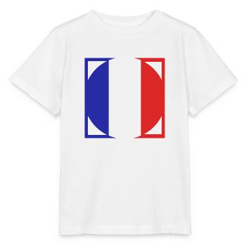 Französische Flagge, Wappen blau, weiß, rot - Stanley/Stella Kinder T-Shirt MINI CREATOR  - Weiß - Vorne - Maike (125cm)