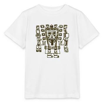 Maya Mexique Aztèque Mexicain Tribar Crâne Indien Inca - T-shirt bio MINI CREATOR Stanley/Stella Enfant - blanc - Devant - Maike (125cm)