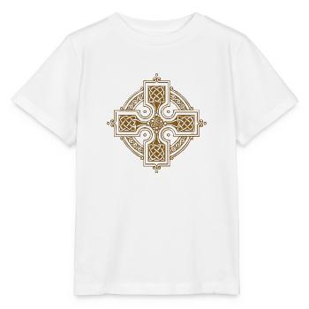 Cercles celtiques, coins, échantillons, symboles gothiques - T-shirt bio MINI CREATOR Stanley/Stella Enfant - blanc - Devant - Maike (125cm)