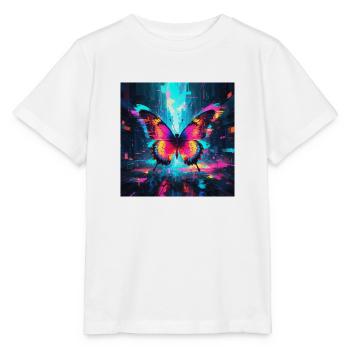 Neon Schmetterling - Stanley/Stella Kinder T-Shirt MINI CREATOR  - Weiß - Vorne - Maike (125cm)