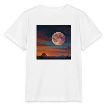 Landschaft Sonnenuntergang - Stanley/Stella Kinder T-Shirt MINI CREATOR  - Weiß - Vorne - Maike (125cm)